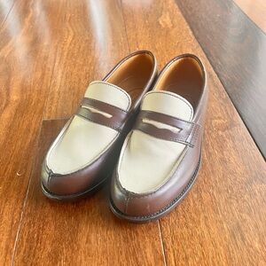 Moccasins kids shoes - Stradford - Brown and White - Size 33 (1.5 US)